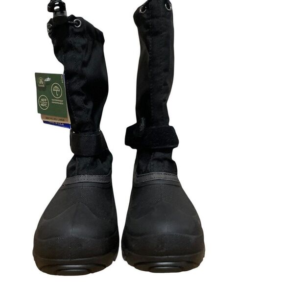 Kamik Waterbug Snow Boots  Black Outdoor Winter Waterproof Kids Size 4 NWT - Picture 2 of 5